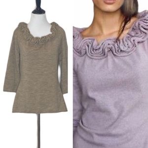 Anthropologie MOTH New Day Haze Ruffle Sweater Size Medium